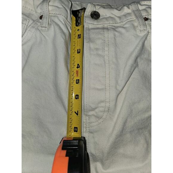 Womens Reformation Rowe Mid Rise Relaxed Straight Jeans Off White Size 30 - Picture 16 of 16